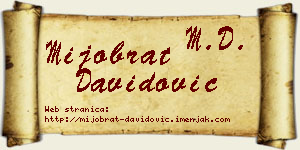Mijobrat Davidović vizit kartica
